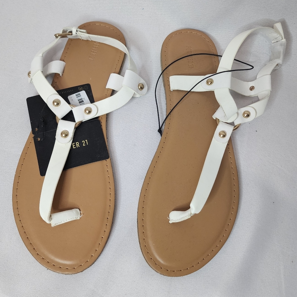Forever 21 white sandals